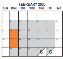 District School Academic Calendar for Lankershim Elementary for February 2025