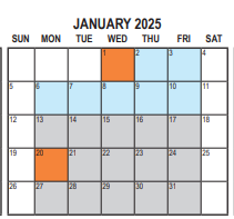 District School Academic Calendar for Riley Elementary for January 2025