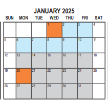 District School Academic Calendar for Thompson Elementary for January 2025