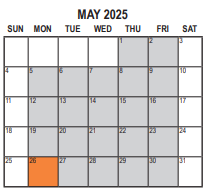 District School Academic Calendar for Thompson Elementary for May 2025