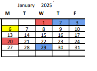 District School Academic Calendar for Yick Wo Elementary for January 2025