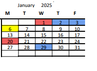 District School Academic Calendar for Drew Elementary for January 2025
