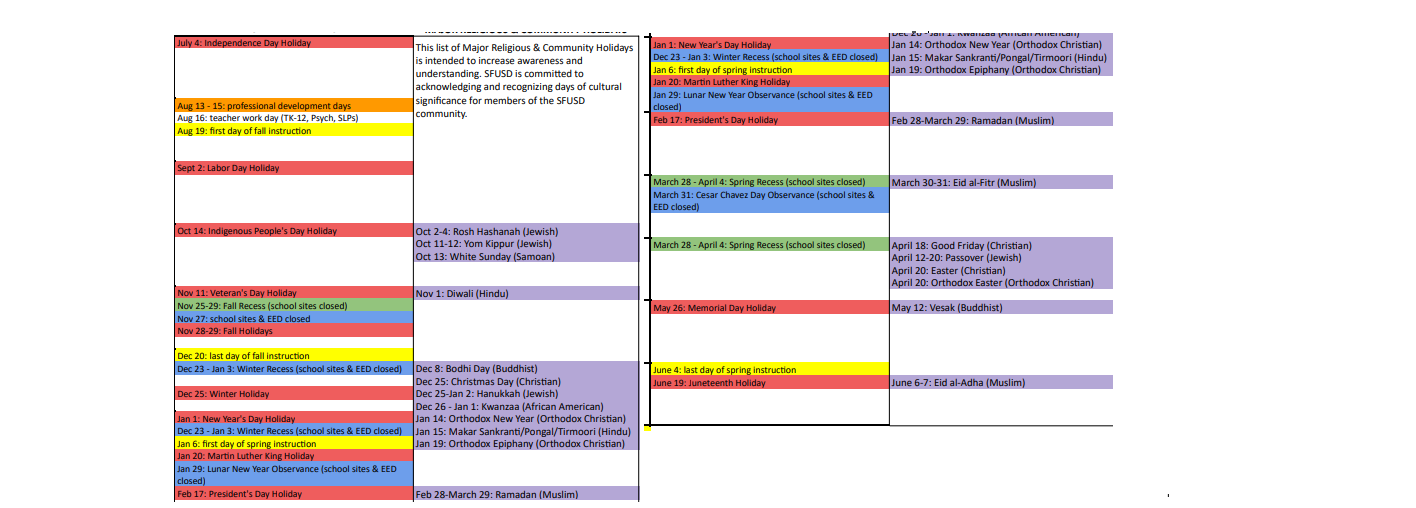 District School Academic Calendar Key for Drew Elementary