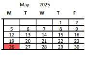 District School Academic Calendar for Guadalupe Elementary for May 2025