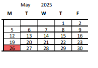 District School Academic Calendar for Swett Elementary School for May 2025