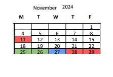 District School Academic Calendar for Presidio Middle for November 2024