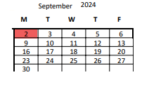 District School Academic Calendar for Drew Elementary for September 2024