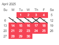 District School Academic Calendar for Lowell Elementary for April 2025