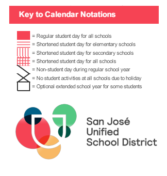 District School Academic Calendar Legend for Gunderson High