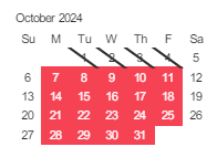 District School Academic Calendar for Community Career Academy (CONT.) for October 2024