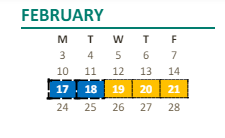 District School Academic Calendar for Mitchell (billy) Elementary for February 2025