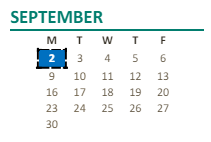 District School Academic Calendar for Mariposa Avenue Elementary for September 2024