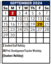 District School Academic Calendar for Rose Garden Elementary School for September 2024