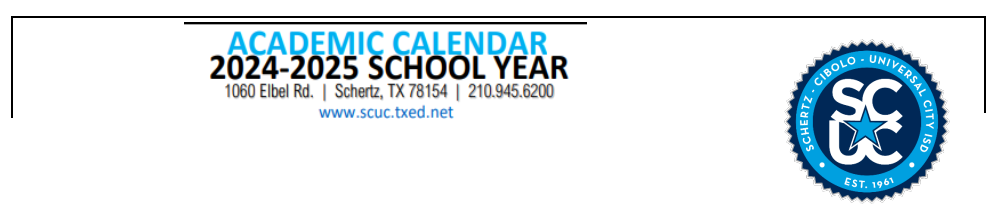 District School Academic Calendar for Cibolo Valley Elementary School
