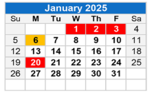 District School Academic Calendar for Joseph L Block Jr High School for January 2025