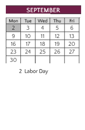 District School Academic Calendar for Joint Service Campus Program for September 2024