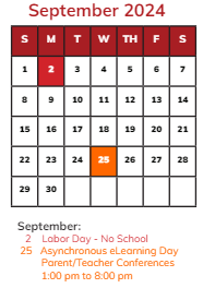 District School Academic Calendar for Wilbur Wright Middle School for September 2024