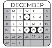 District School Academic Calendar for Zuni Elementary School for December 2024