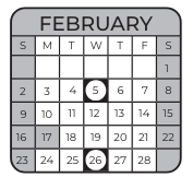 District School Academic Calendar for Zuni Elementary School for February 2025