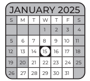 District School Academic Calendar for Zuni Elementary School for January 2025