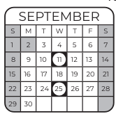 District School Academic Calendar for Zuni Elementary School for September 2024