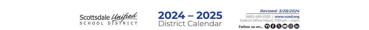 District School Academic Calendar for Zuni Elementary School
