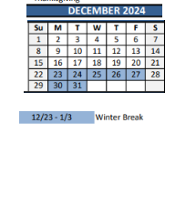 District School Academic Calendar for Nathan Hale High School for December 2024