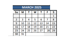 District School Academic Calendar for African American Academy K-8 for March 2025