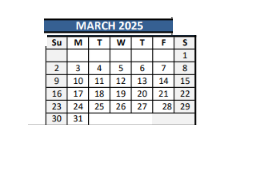 District School Academic Calendar for Adams Elementary School for March 2025