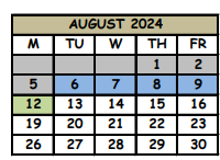 District School Academic Calendar for Stenstrom Elementary School for August 2024