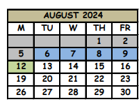 District School Academic Calendar for Scps Annex for August 2024