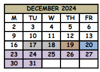 District School Academic Calendar for Stenstrom Elementary School for December 2024