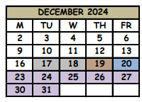 District School Academic Calendar for Geneva Elementary School for December 2024