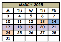 District School Academic Calendar for Ucp Seminole Child Development for March 2025