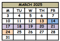 District School Academic Calendar for Stenstrom Elementary School for March 2025