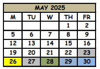 District School Academic Calendar for Red Bug Elementary School for May 2025