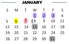 District School Academic Calendar for Beto House for January 2025
