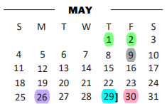 District School Academic Calendar for Beto House for May 2025