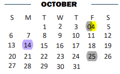 District School Academic Calendar for Beto House for October 2024