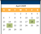District School Academic Calendar for Shawnee Mission East High for April 2025