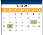 District School Academic Calendar for Prairie Elem for April 2025