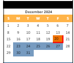 District School Academic Calendar for Shawnee Mission Northwest High for December 2024