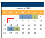 District School Academic Calendar for Rushton Elem for January 2025