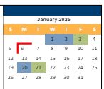 District School Academic Calendar for Dorothy Moody Elem for January 2025