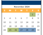 District School Academic Calendar for Trailridge Middle for November 2024