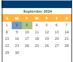 District School Academic Calendar for Indian Woods Middle for September 2024