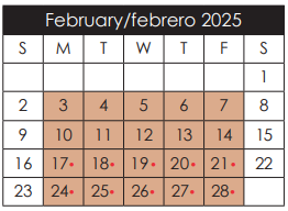 District School Academic Calendar for Capt Walter E Clarke Middle for February 2025