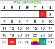 District School Academic Calendar for Sky Harbour Elementary for May 2025