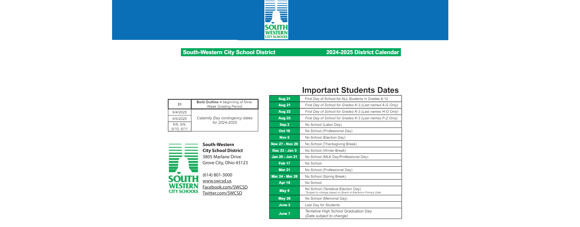 District School Academic Calendar Key for James A Harmon Elementary School