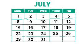 District School Academic Calendar for Pratt Elementary for July 2024
